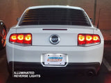 Raxiom Aero Tail Lights; Black Housing; Smoked Lens (10-12 Mustang)