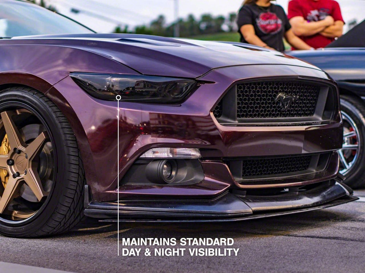 SpeedForm Headlight Covers; Smoked (15-17 Mustang; 18-22 Mustang GT350, GT500)