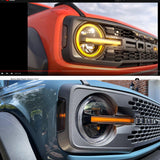 Smoked Sidemarker Overlays (Front and Rear) - 2021+ Bronco (w/ LED Taillights)