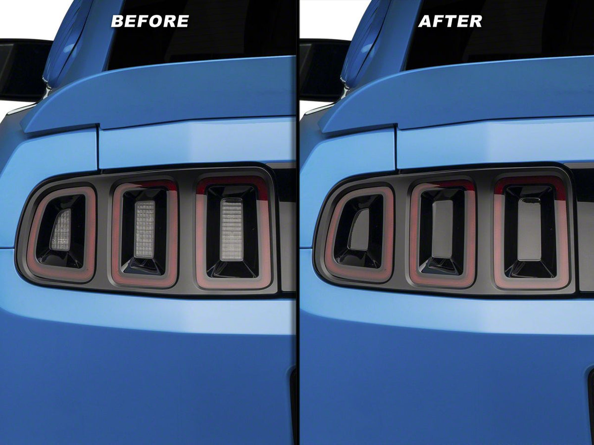 SEC10 Tail Light Insert Tint; Smoked (13-14 Mustang)