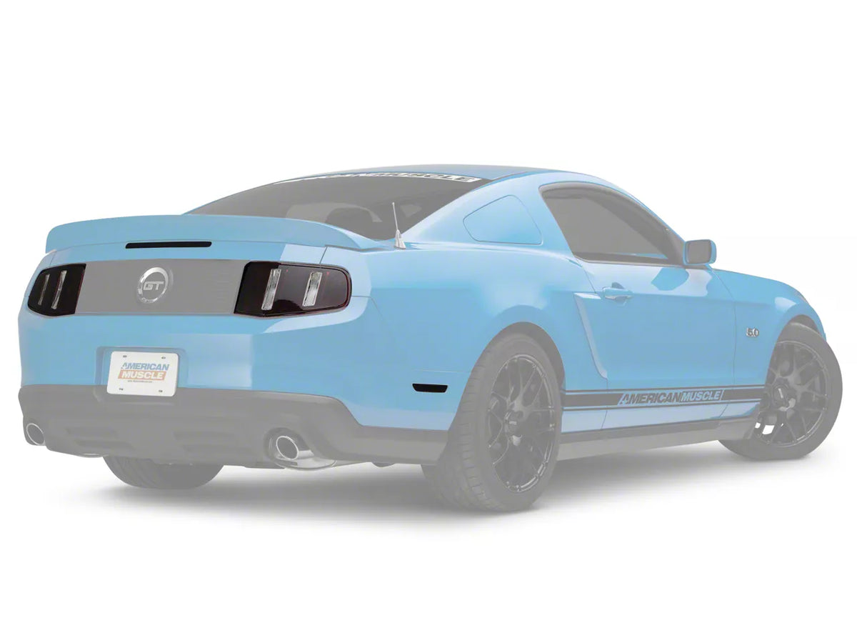 Mmd Tail Light Trim; Matte Black (10-12 Mustang)