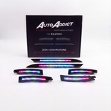 2024-2026 Mustang S650 RGB Bluetooth Dynamic Animation LED Side Markers w/ Rear Diffuser Reflector 6pc Kit