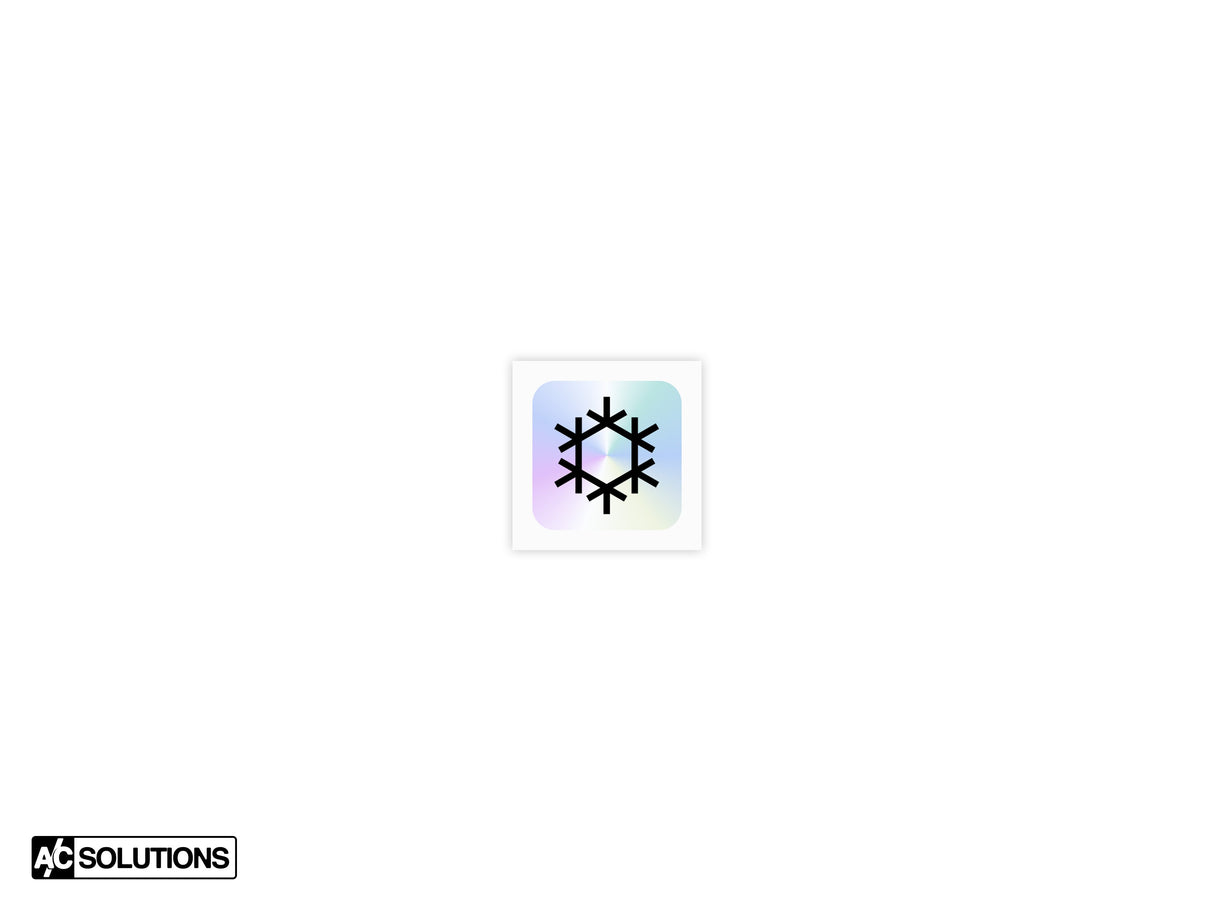 A/C Solutions Snowflake Sticker White