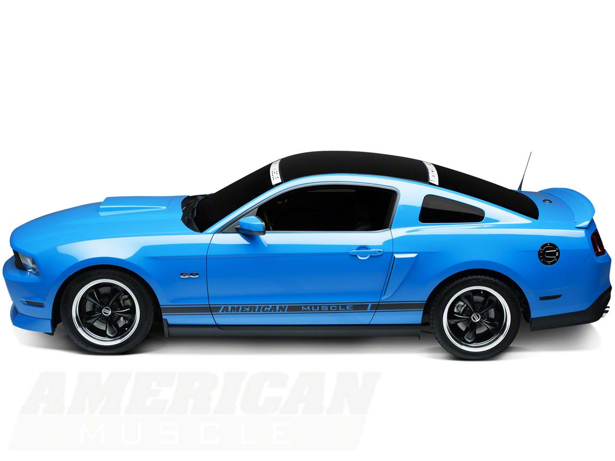 SEC10 Solid Roof Decal; Gloss Black (05-14 Mustang)