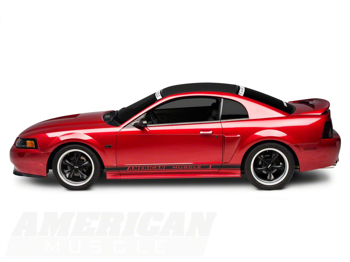 SEC10 Solid Roof Decal; Matte Black (94-04 Mustang)