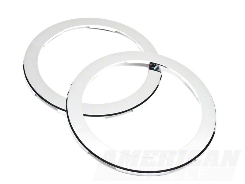 SpeedForm Modern Billet Speaker Trim Rings; Chrome (05-09 Mustang)