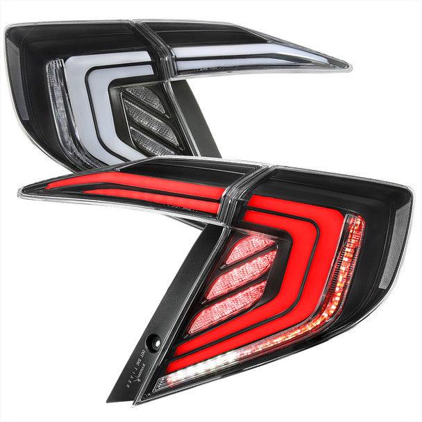 Tail Lights Honda Civic Sedan (2016-2021) Sequential LED - Smoked - K2 Industries