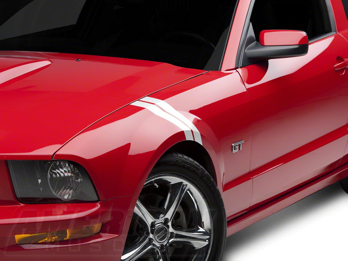 Speedform Hash Marks; White; Left Side (05-09 Mustang)