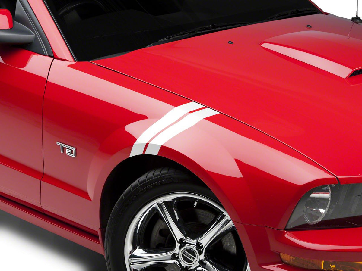 Speedform Hash Marks; White; Right Side (05-09 Mustang)