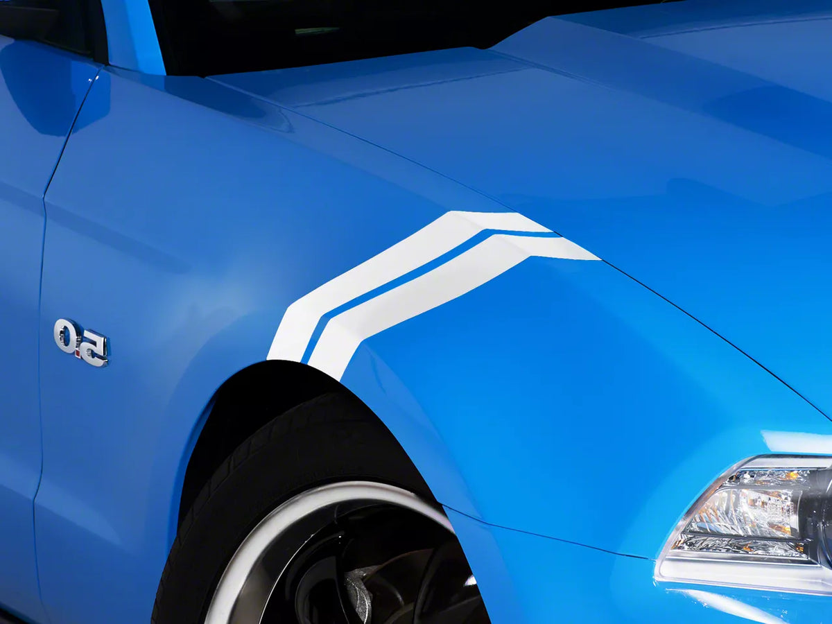 SpeedForm Hash Marks; White; Right Side (10-14 Mustang)