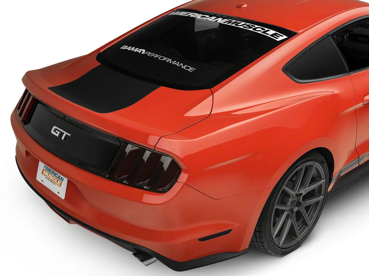 SpeedForm Rear Decklid Accent Decal; Matte Black (24-26 Mustang)