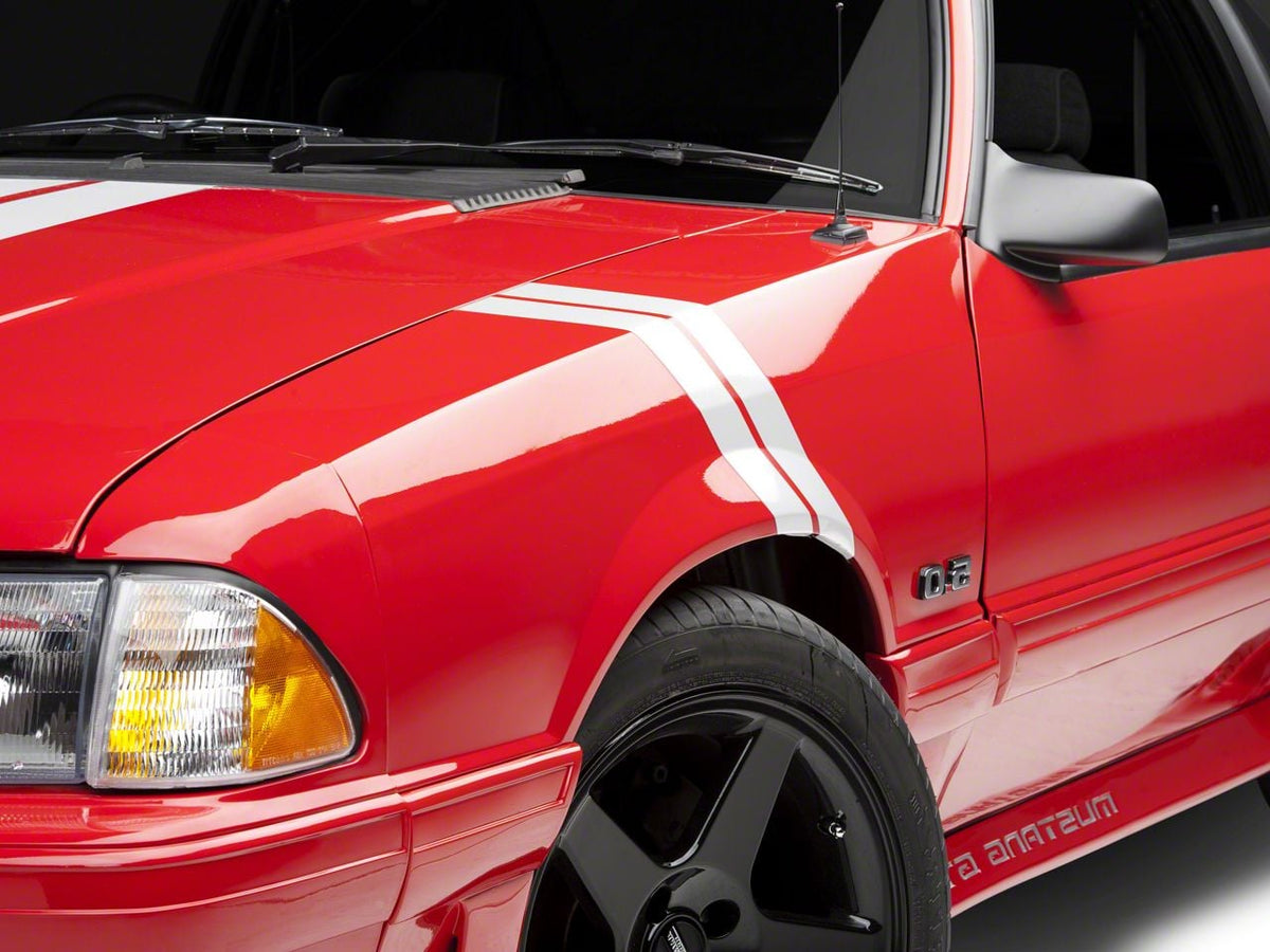 Speedform Hash Marks; White; Right Side (79-93 Mustang)