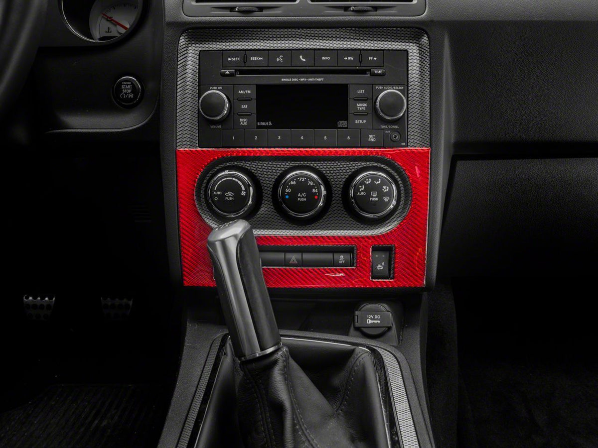 SpeedForm Control Panel Trim; Red Carbon (08-14 Challenger)