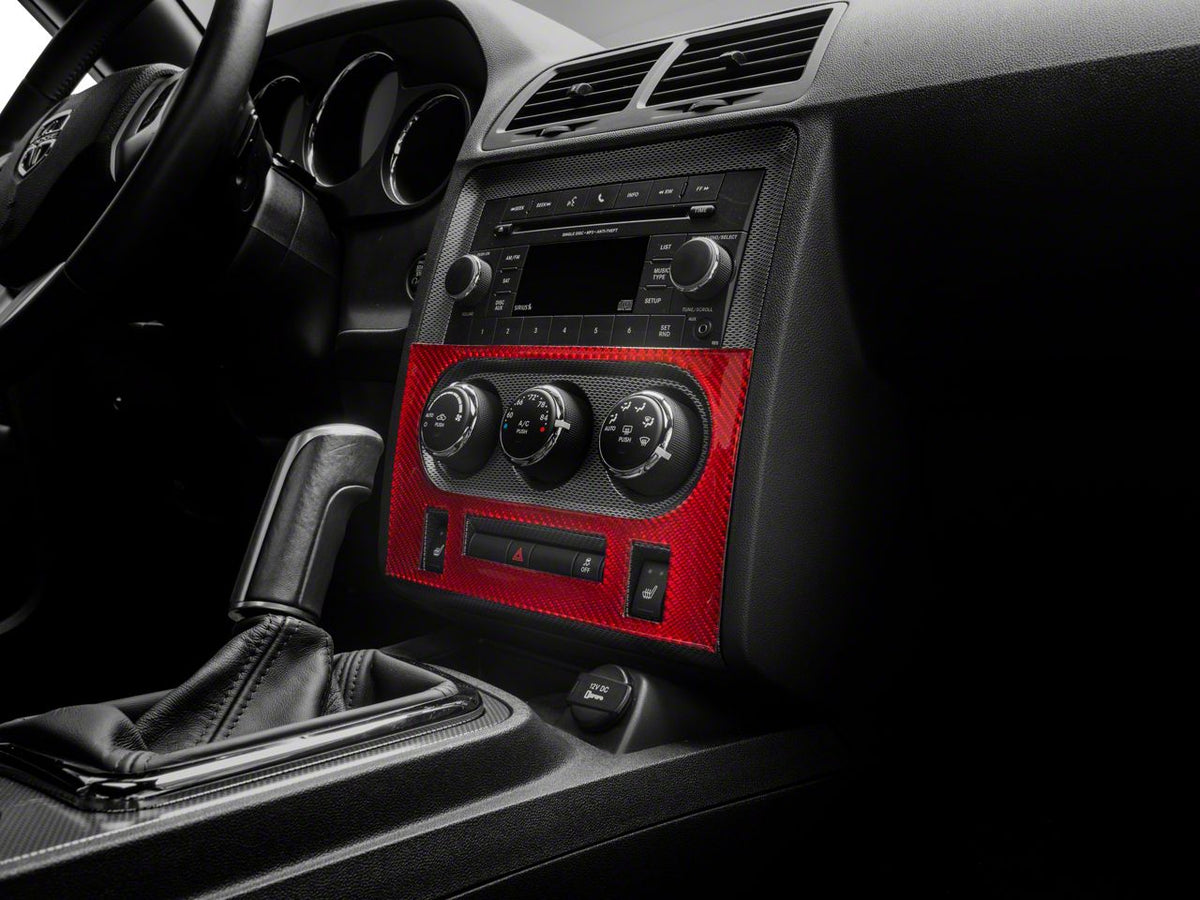 SpeedForm Control Panel Trim; Red Carbon (08-14 Challenger)