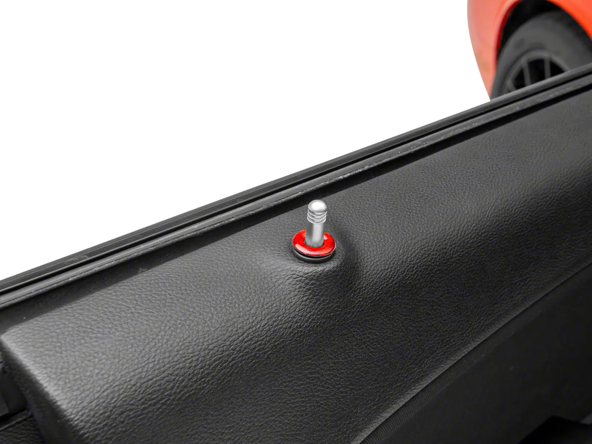 SpeedForm Door Lock Trim; Red Carbon (15-23 Challenger)