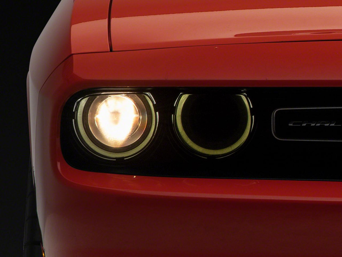 SpeedForm Headlight Covers; Smoked (15-23 Challenger)