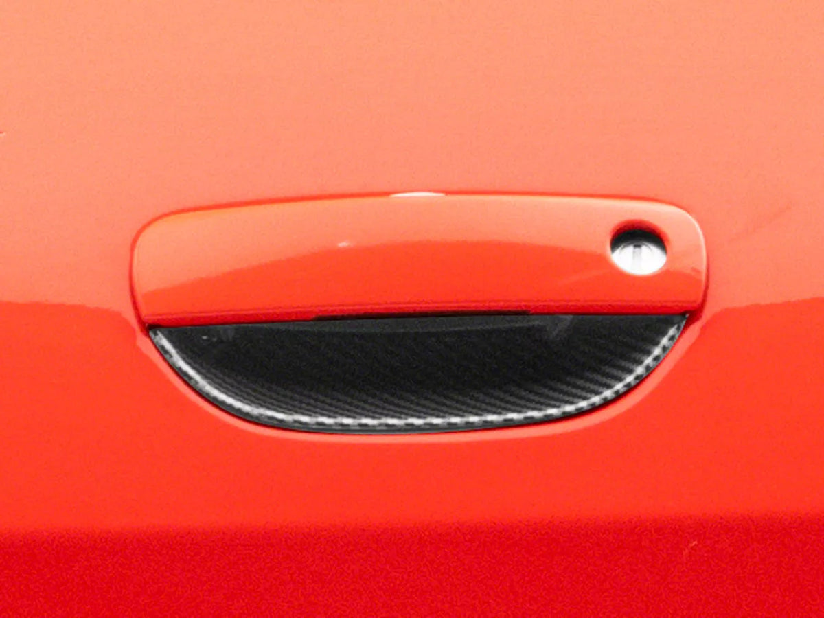 SpeedForm Outer Door Handle Trim; Carbon Fiber (15-23 Challenger)