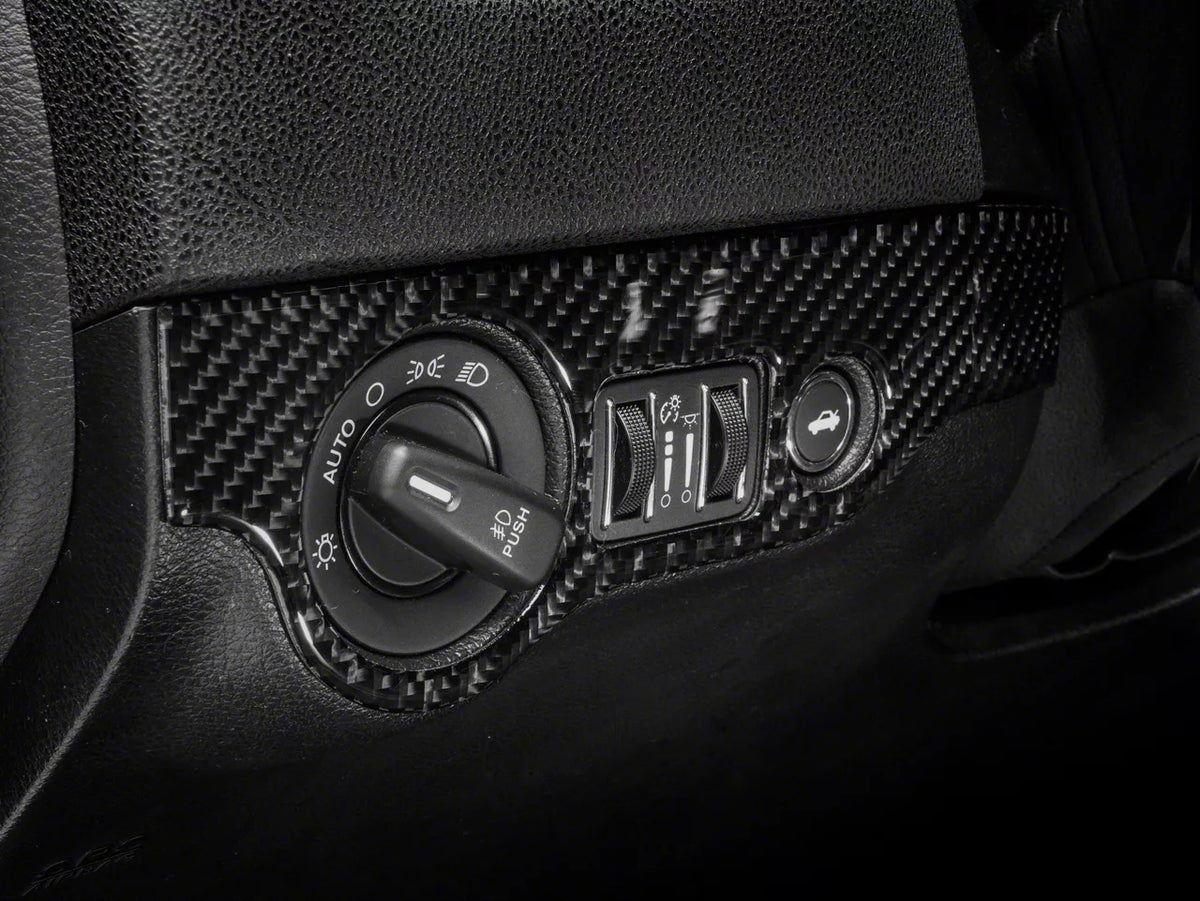 SpeedForm Headlight Switch Panel Trim; Carbon Fiber (11-23 Charger)
