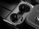 SpeedForm Front Cup Holder Trim; Black Carbon Fiber (21-25 Mustang Mach-E)
