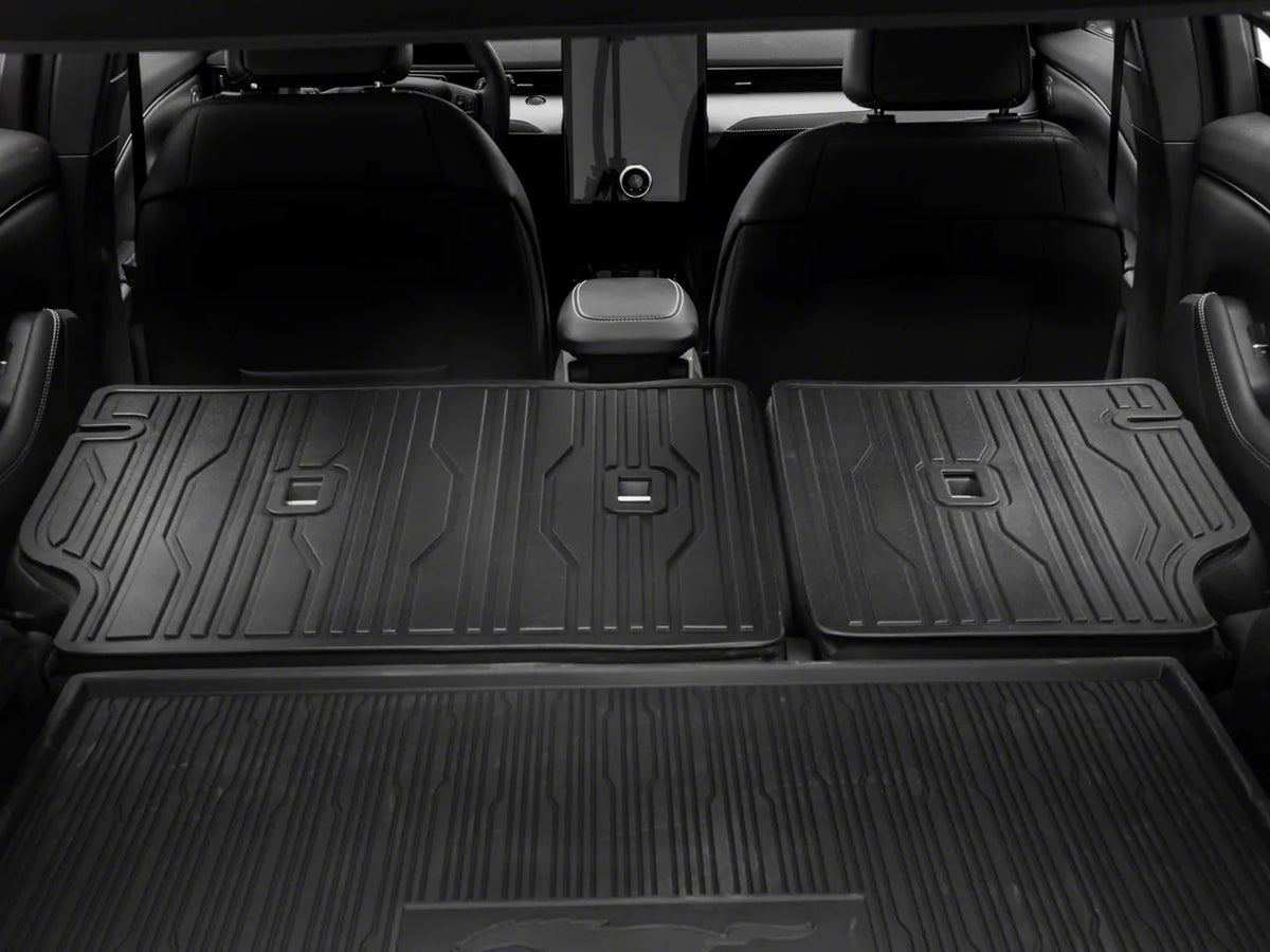 SpeedForm Molded Rear Seat Back Protector; Black (21-26 Mustang Mach-E)