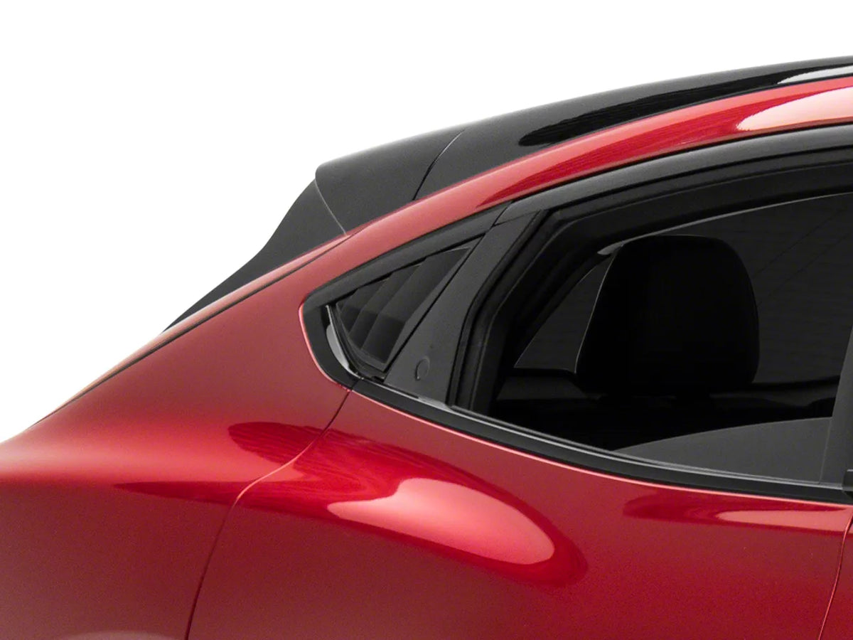 SpeedForm Quarter Window Louvers; Gloss Black (21-26 Mustang Mach-E)