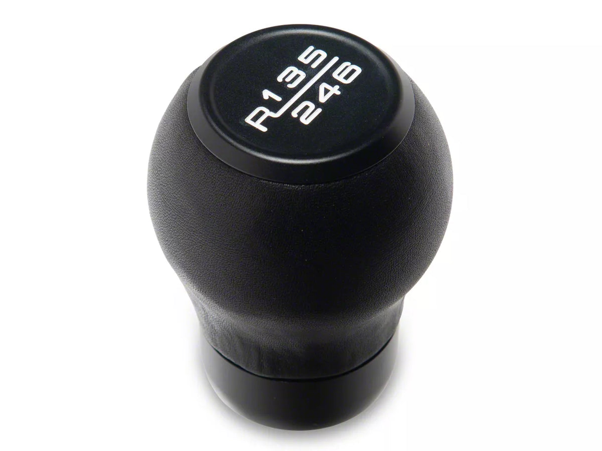 Speedform 6-Speed Leather Shift Knob; Black (24-26 Mustang Gt, Dark Horse)
