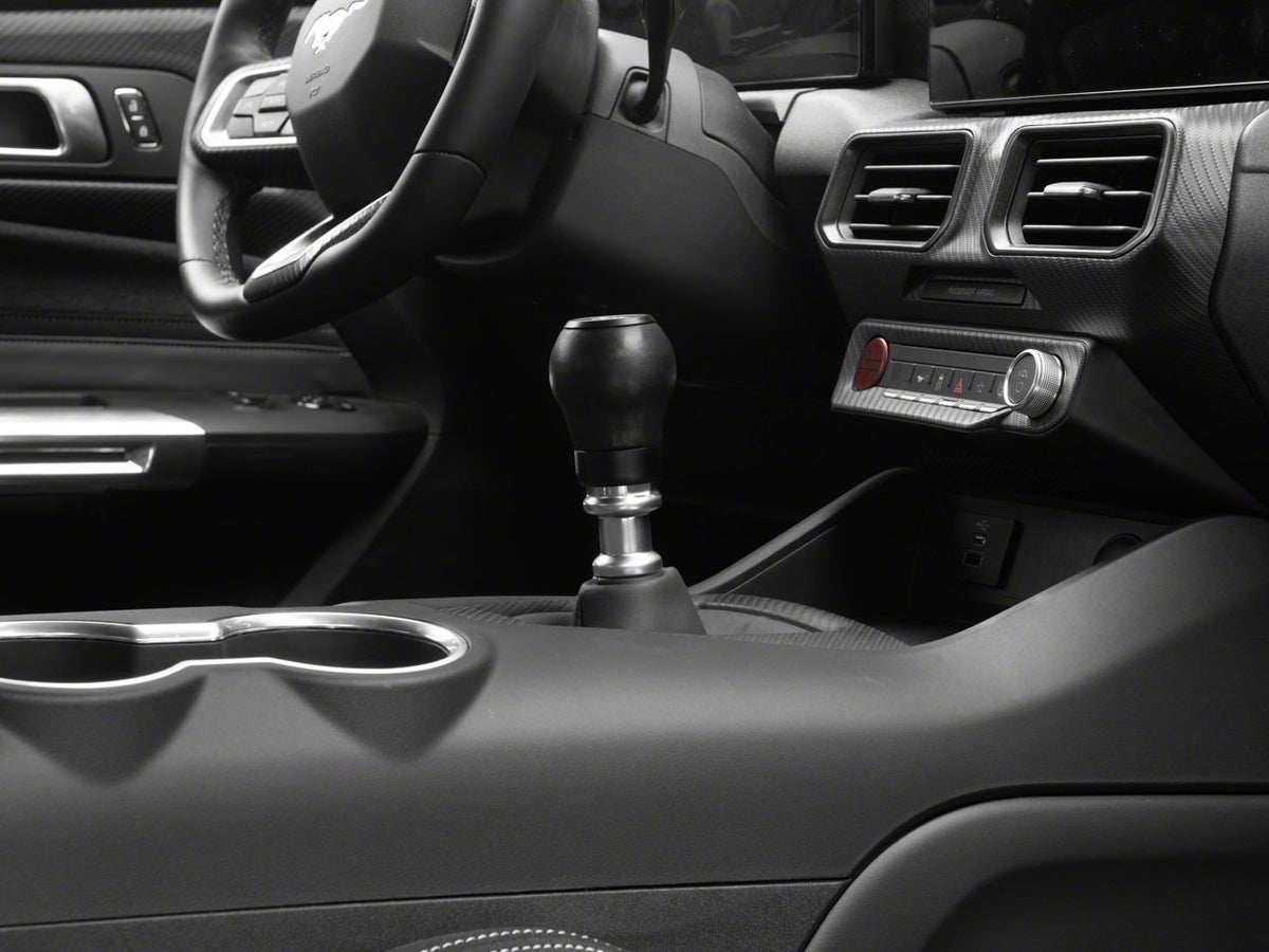 Speedform 6-Speed Leather Shift Knob; Black (24-26 Mustang Gt, Dark Horse)