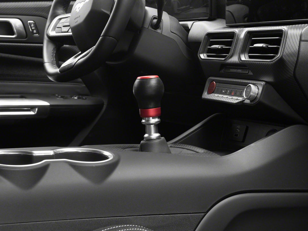 Speedform 6-Speed Leather Shift Knob; Red (24-26 Mustang Gt, Dark Horse)