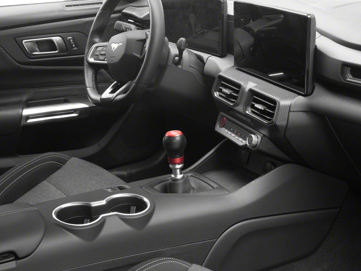 Speedform 6-Speed Leather Shift Knob; Red (24-26 Mustang Gt, Dark Horse)