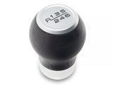 Speedform 6-Speed Leather Shift Knob; Silver (24-26 Mustang Gt, Dark Horse)