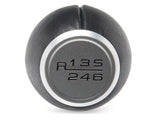 Speedform 6-Speed Leather Shift Knob; Silver (24-26 Mustang Gt, Dark Horse)