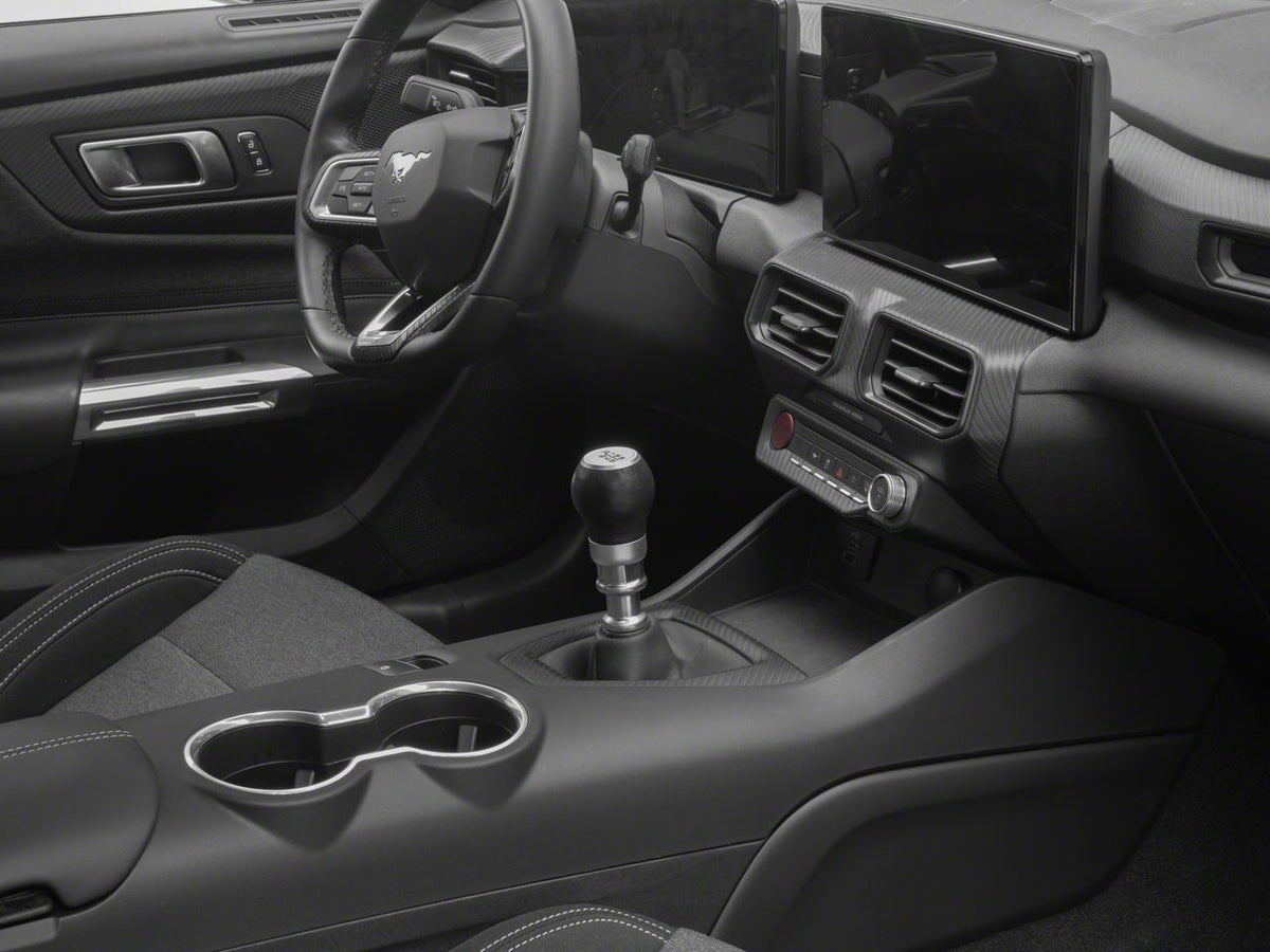 Speedform 6-Speed Leather Shift Knob; Silver (24-26 Mustang Gt, Dark Horse)
