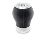 Speedform 6-Speed Leather Shift Knob; Silver (24-26 Mustang Gt, Dark Horse)