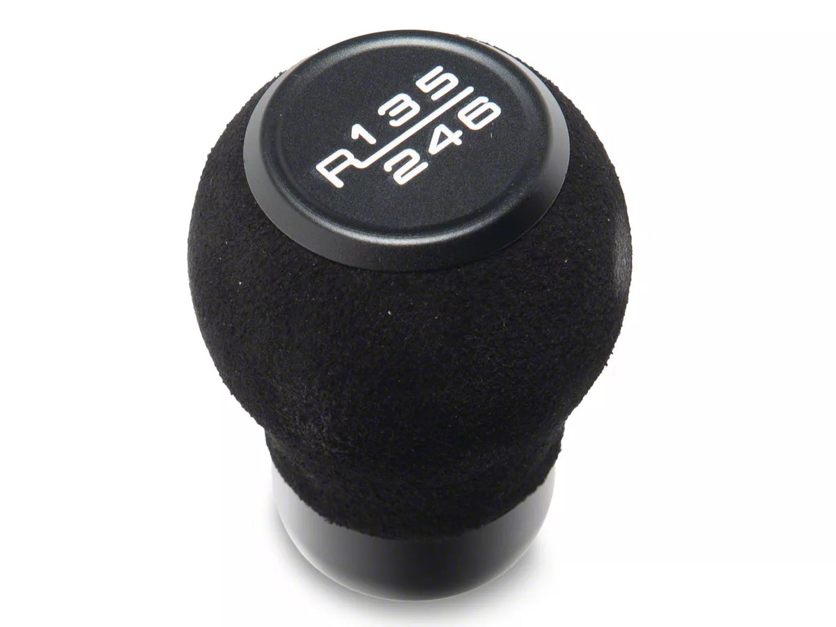 Speedform 6-Speed Suede Shift Knob; Black (24-26 Mustang Gt, Dark Horse)