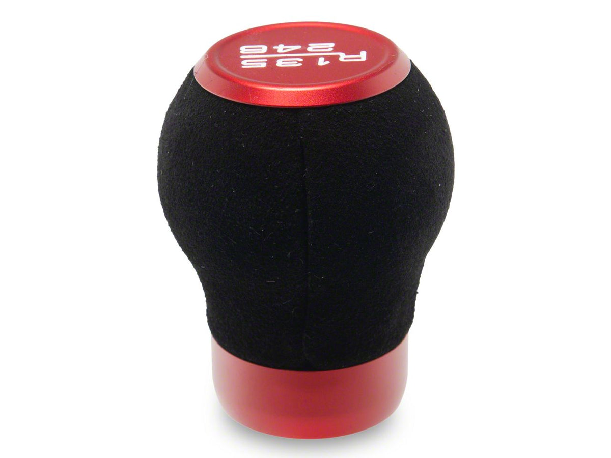Speedform 6-Speed Suede Shift Knob; Red (24-26 Mustang Gt, Dark Horse)