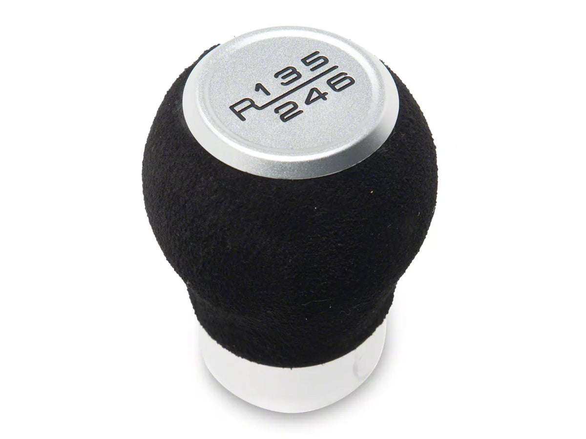 Speedform 6-Speed Suede Shift Knob; Silver (24-26 Mustang Gt, Dark Horse)