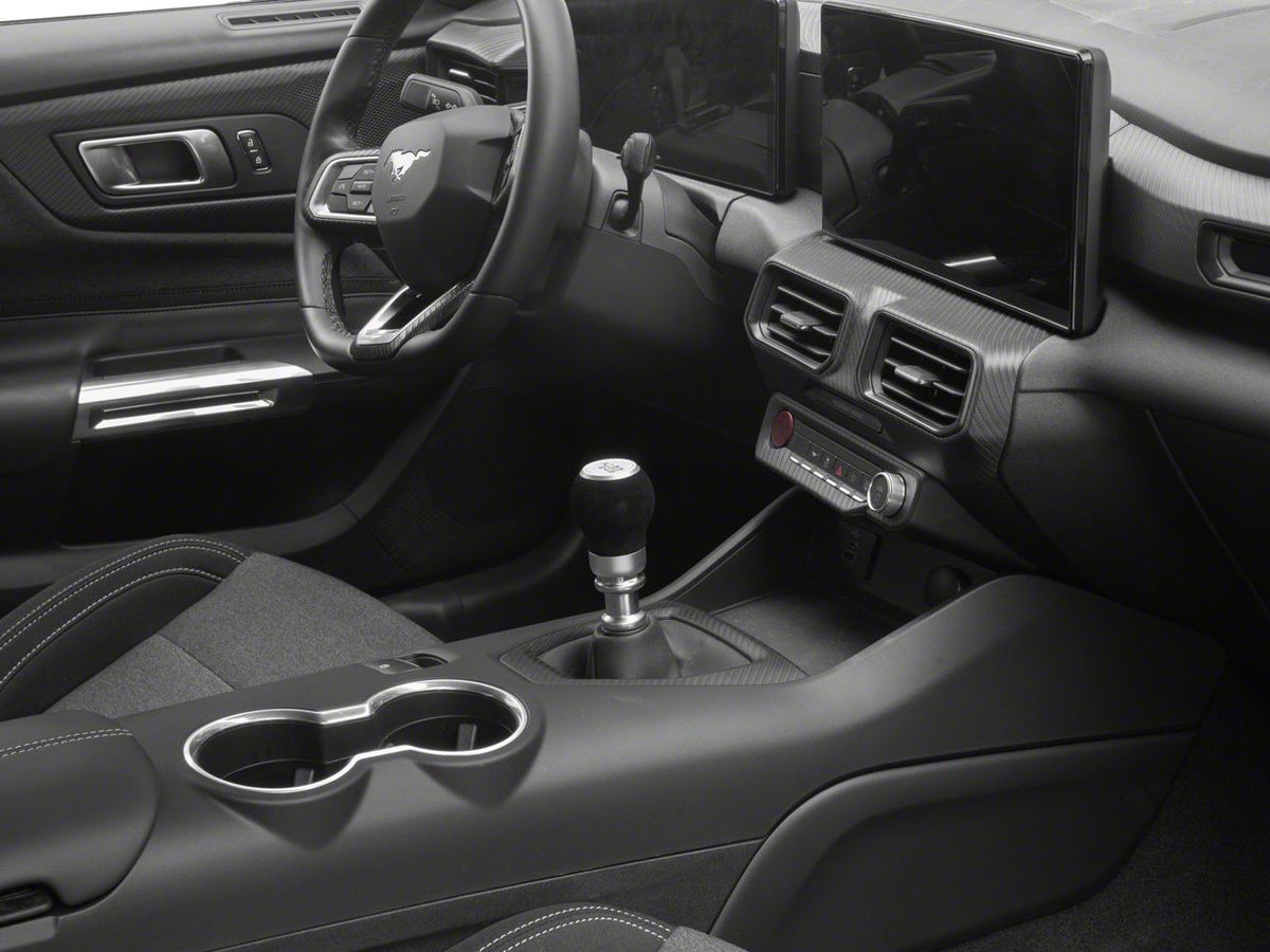 Speedform 6-Speed Suede Shift Knob; Silver (24-26 Mustang Gt, Dark Horse)