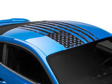SEC10 Distressed Flag Roof Panel Decal without Antenna Cutout; Matte Black (24-26 Mustang Fastback)