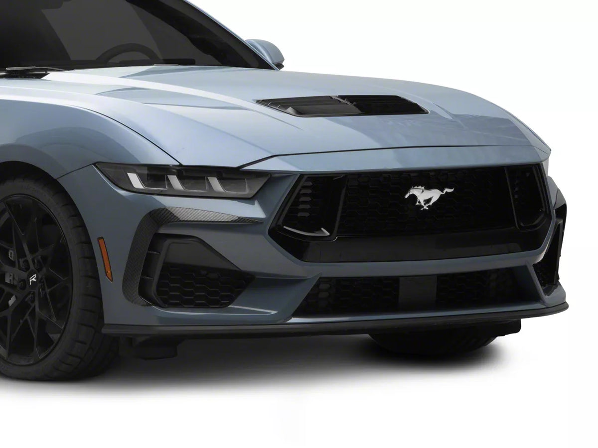 SpeedForm Front Bumper Trim; Carbon Appearance (24-26 Mustang GT, EcoBoost)