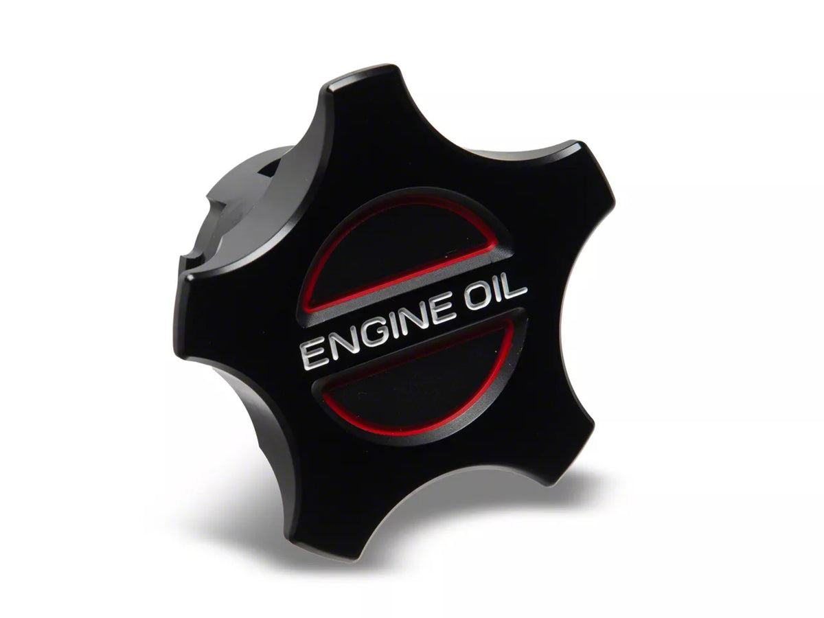SpeedForm Modern Billet Oil Cap; Black (05-17 Mustang GT, V6)