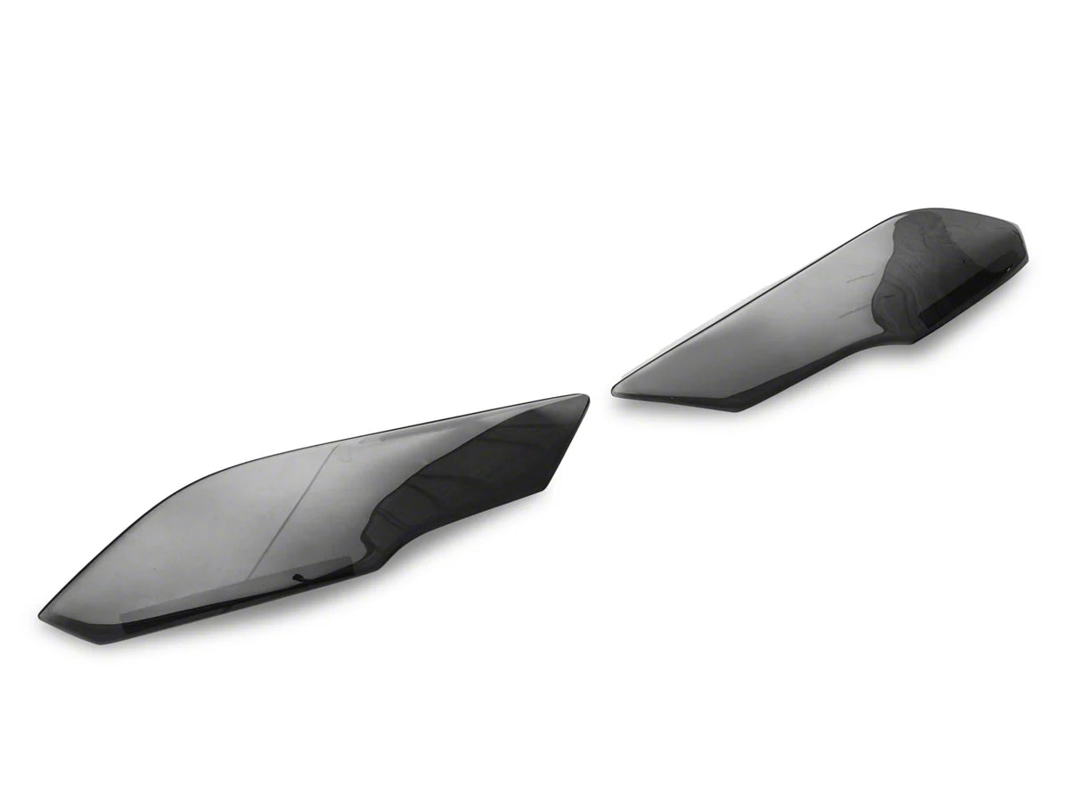 SpeedForm Headlight Covers; Smoked (18-23 Mustang GT, EcoBoost)