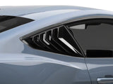 SpeedForm Sport Quarter Window Louvers; Gloss Black (24-26 Mustang Fastback)
