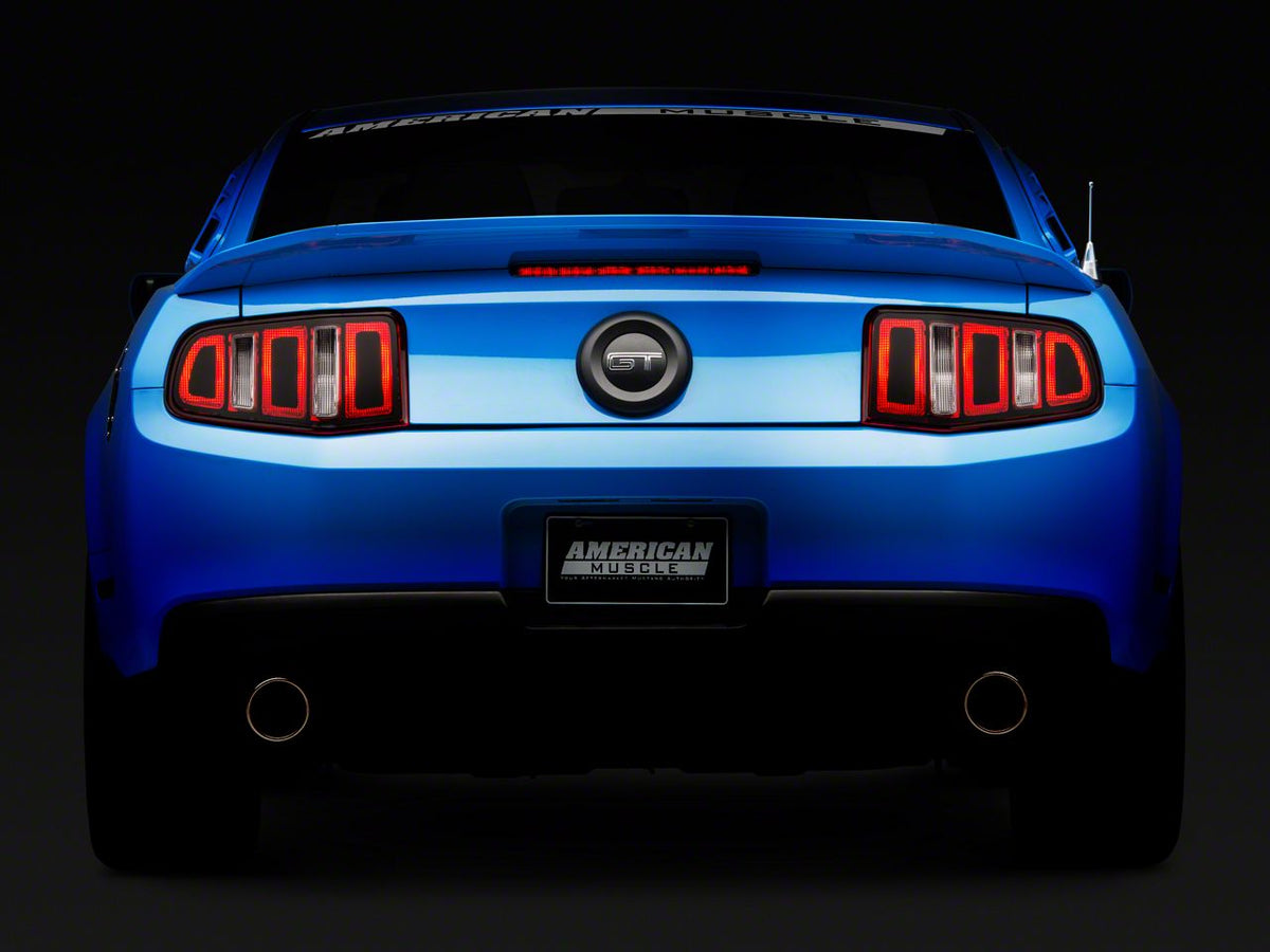 SEC10 Tail Light Conversion Decal Kit; Matte Black (10-12 Mustang)