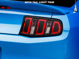 SEC10 Tail Light Conversion Decal Kit; Matte Black (10-12 Mustang)