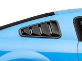 SpeedForm Quarter Window Louvers; Gloss Black (05-09 Mustang Coupe)