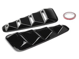 SpeedForm Quarter Window Louvers; Gloss Black (05-09 Mustang Coupe)