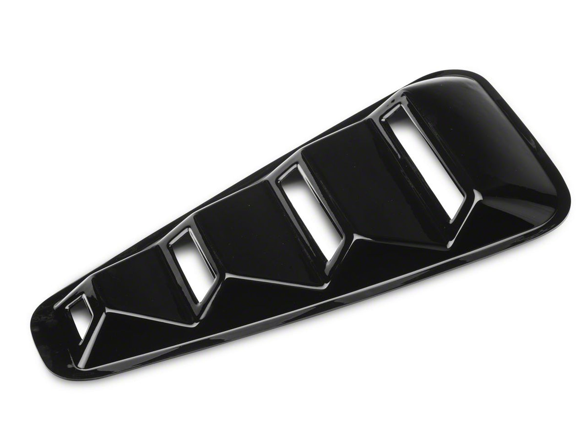 SpeedForm Quarter Window Louvers; Gloss Black (05-09 Mustang Coupe)