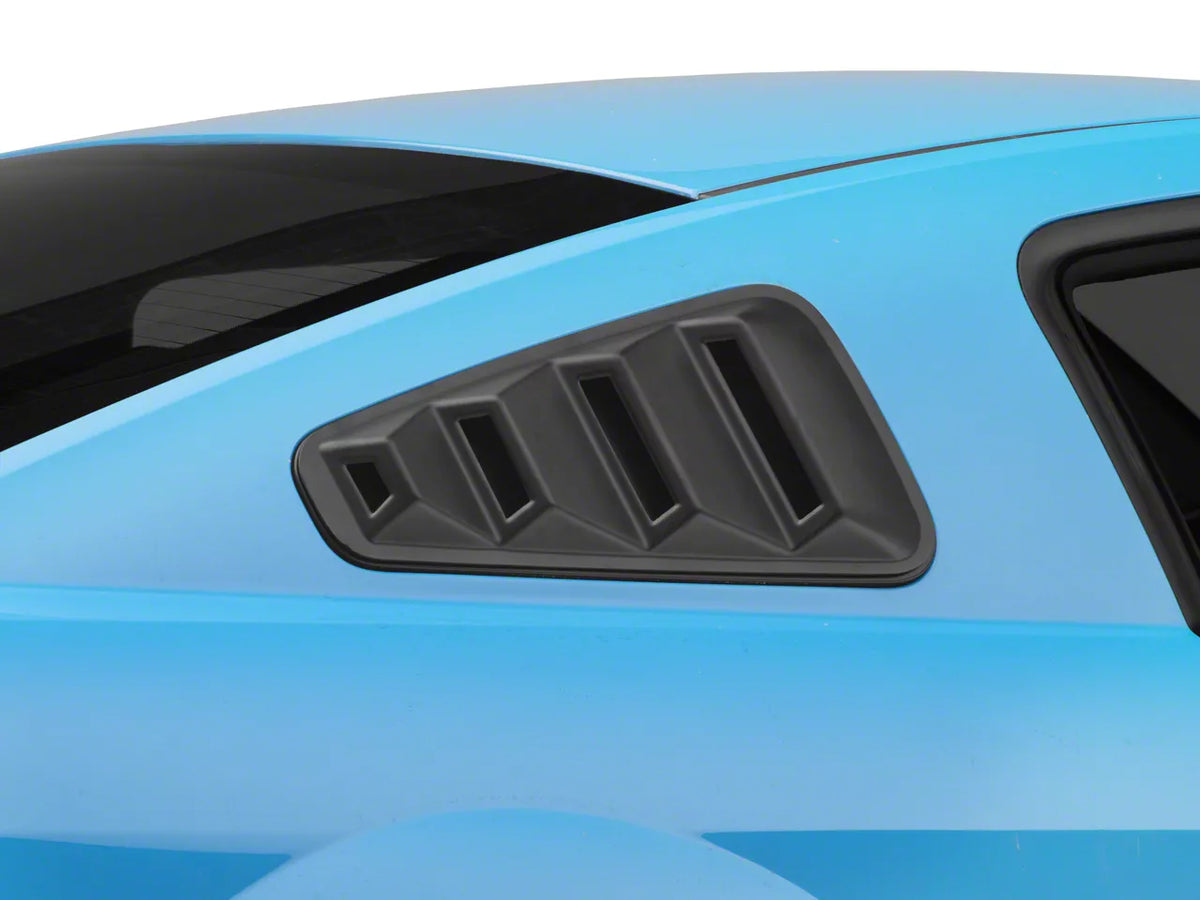 Speedform Rear Window Louvers; Textured Abs (05-14 Mustang Coupe)