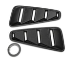 Speedform Quarter Window Louvers; Matte Black (10-14 Mustang Coupe)