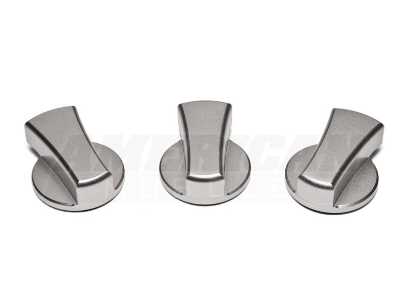 SpeedForm Modern Billet A/C Knob Covers; Satin (05-09 Mustang)